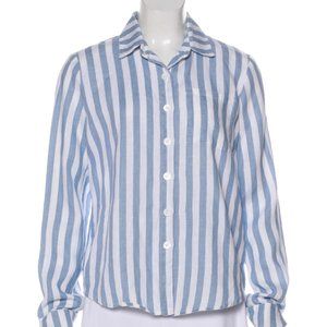 Reformation Long Sleeve Linen Button Shirt